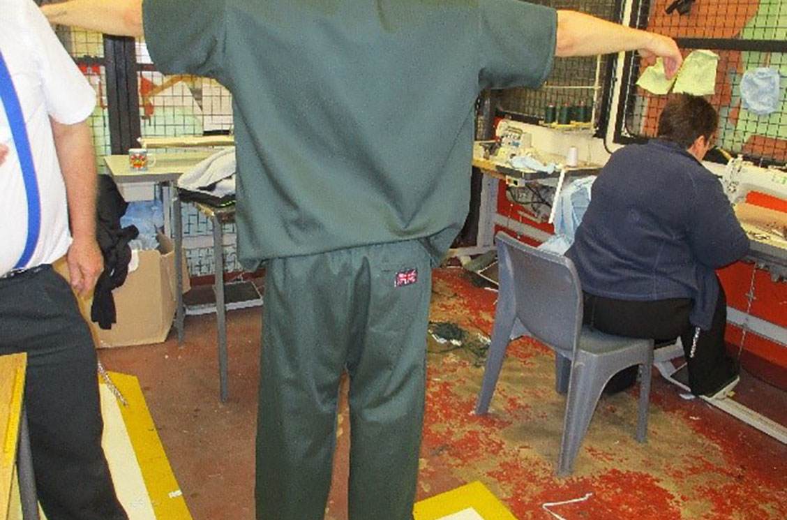 ADS Advance HMP Kilmarnock making PPE for local hospitals